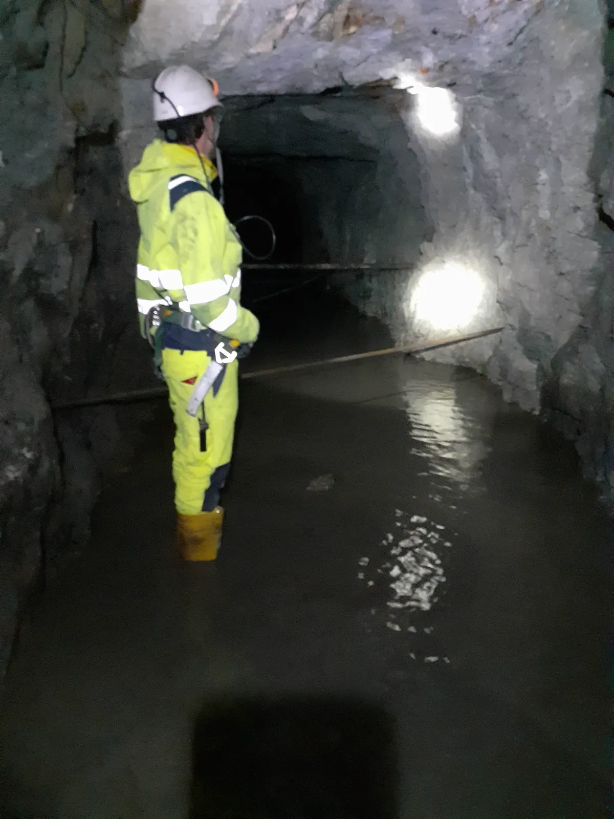 Clara Raieri during a characterization study in a mining area