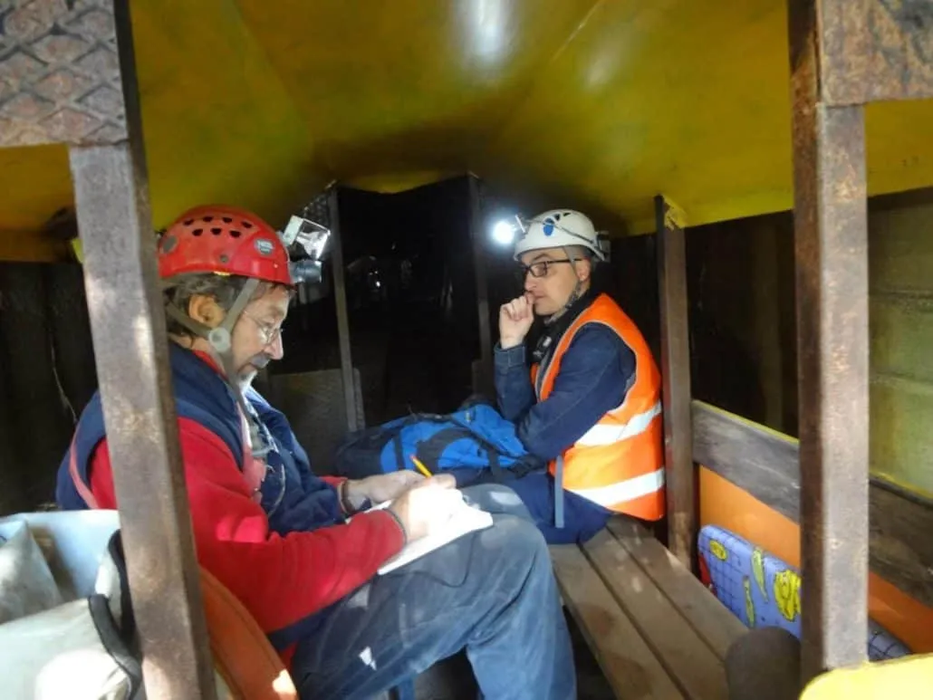 Andrea Gritti during Soil-Radon sampling and measurement