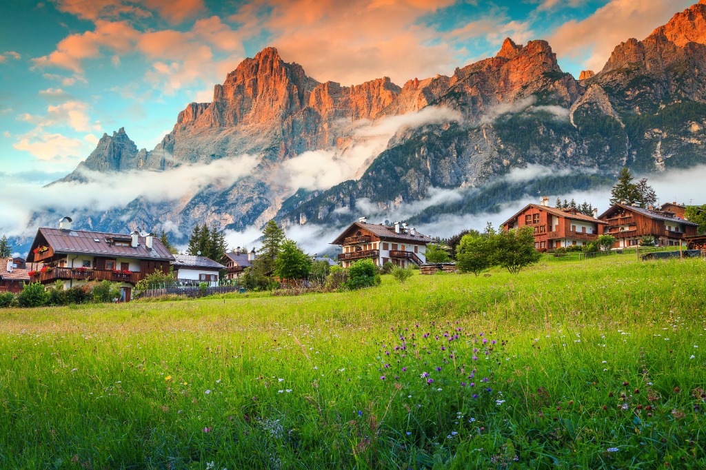 San Vito di Cadore - Panorama delle Dolomiti Bellunesi, area a rischio radon